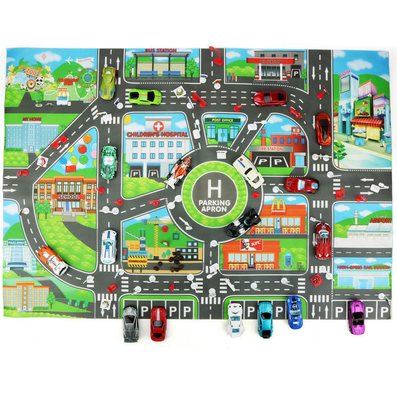 Kids Educational Mat - Tapete Educacional de Estrada 130x100cm com