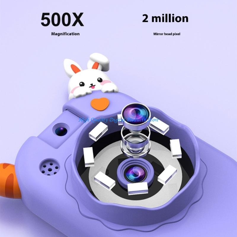 Kids Education Images - Microscópio portátil infantil U2JE com tela