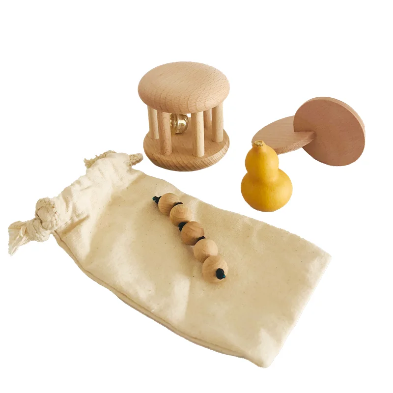 Kids Education Tools - Montessori madeira agarrando contas brinquedos para