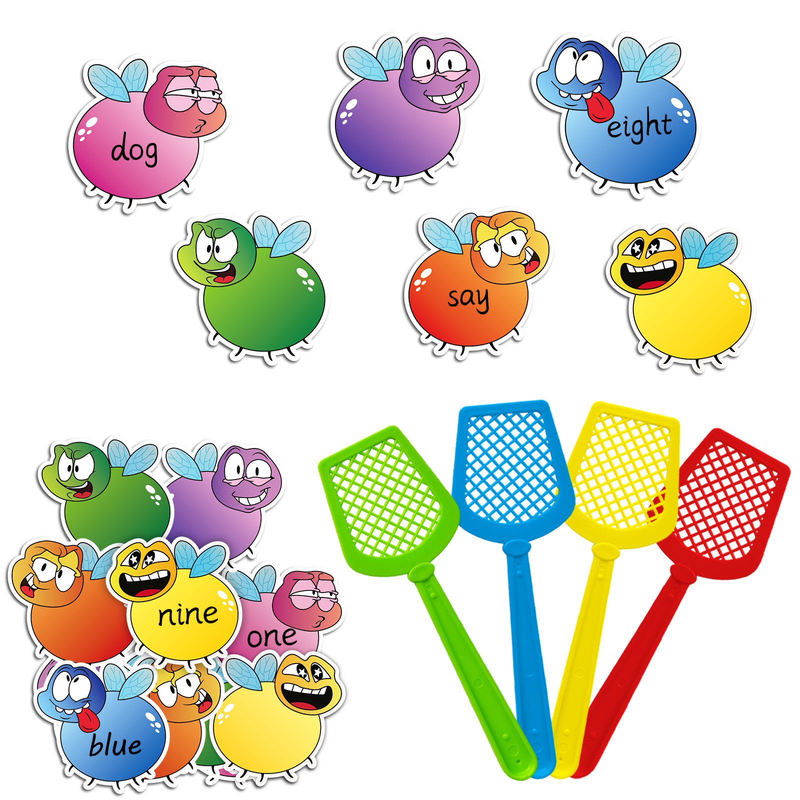 Sight Word Game - Jogo de Alfabetização Fly Swatter: Cartões